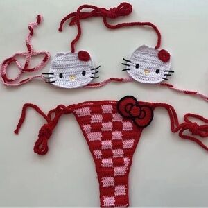 Pink hello kitty swimsuit